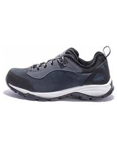 Женские низкие треккинговые туфли для альпинизма и походов черно-серые Toread