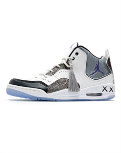 Кроссовки баскетбольные Courtside 23 антискользящие износостойкие мидтоп винтажные унисекс серебристые, цвет Silver Jordan