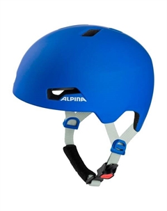 Детский велосипедный шлем, матово-синий Alpina