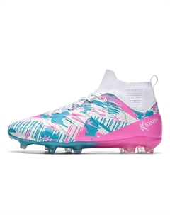 Футбольные бутсы FG с амортизацией, защитой от истирания, легкие и нескользящие унисекс - цвет сакура розовый, цвет Cherry Blossom Pink Binary