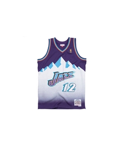 Майка баскетбольная Mitchell & Ness 'Utah Jazz Road 1996 97 John Stockton' Swingman фиолетовая Mitchell ness