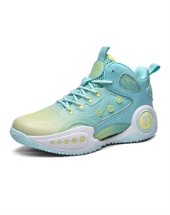 Унисекс баскетбольные кроссовки светло-зеленые с желтым, цвет Light Green Yellow Tonybear