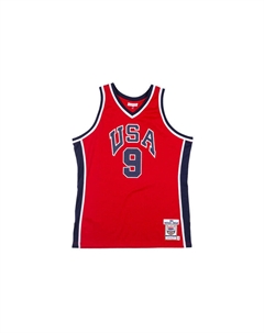 Баскетбольная майка мужская красная Mitchell ness