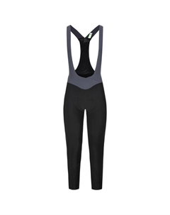 Зимние лосины-комбинезон со вставкой - велосипедные шорты, черный Q36.5