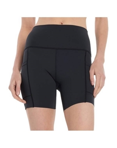 Женские элегантные шорты с высокой посадкой и карманом, 6 дюймов - беговые тайтсы, черный New balance