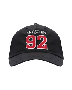 Бейсболка с вышитым логотипом, черная Alexander mcqueen