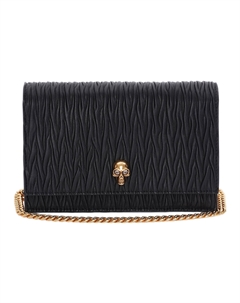 Сумка через плечо из ягненка маленького размера черная Alexander mcqueen