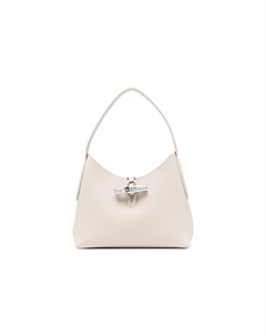 Сумка-хобо Roseau из кожи коровы, женская сумка через плечо Trumpets бумажного цвета Longchamp