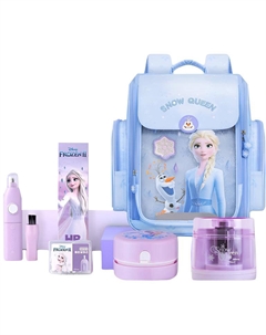 Полиэстеровый вместительный рюкзак для школьников с молнией, Blue+Electric Stationery Disney