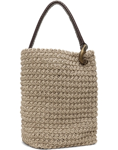 Большая угловая сумка-ведро темно-серого цвета JWA Jw anderson