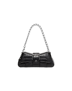 Сумка Линдсей через плечо малая с тиснением под крокодила черная Balenciaga