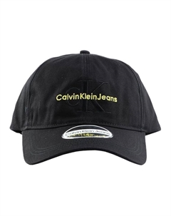 Хлопковая бейсболка унисекс черная, Black Calvin klein