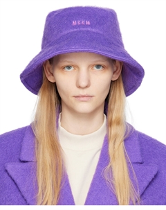 Фиолетовая вязаная панама Shag Msgm