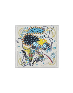 HERMES Шёлковый шарф женский серый, Gray Hermès