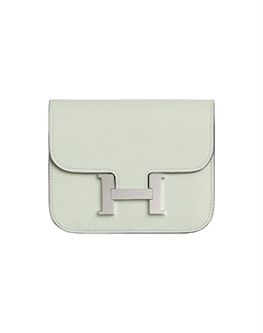 HERMES Констанс Слим Эверколор Кожаный Клатч Поясная Сумка Кошелек Женский 0S Зеленый Физз Буббл Hermès