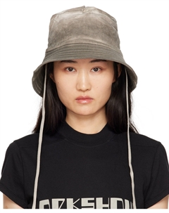 Кепка Gilligan из серого эластичного денима с фольгой Rick owens drkshdw