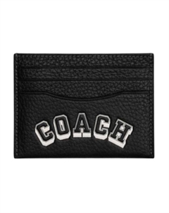 Мини-визитница из коровьей кожи унисекс черная и бежевая, Black & Chalk Coach