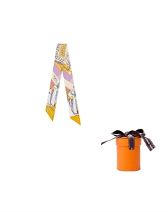 HERMES Шёлковый шарф, Purple/Yellow/Pink Hermès