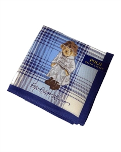 Хлопковый шелковый шарф унисекс синий, Blue Polo ralph lauren