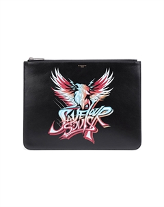 Кожаная сумка-клатч большая мужская черная Givenchy