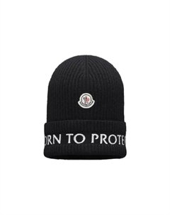 Мужская черная шапка бини, Black Moncler