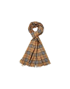 Шерстяной вязаный шарф унисекс коричневый Burberry