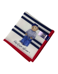 Хлопковый шелковый шарф унисекс синий, Blue Polo ralph lauren