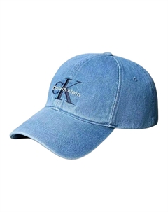 Джинсовая кепка с вышитым логотипом, Denim Blue Calvin klein