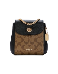 Сумка через плечо трансформер из ткани и кожи Coach