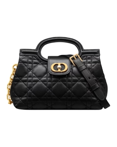 Женская миниатюрная черная сумка через плечо из овчины с плетеным узором Dior