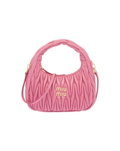 Мягкая овчинная кожаная сумка-хобо Miu miu