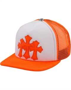 Кепка с вышивкой креста, Orange Chrome hearts