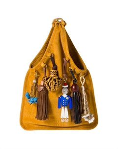 Женская сумка из ягненка желтая Miu miu