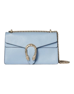Кожаная сумка через плечо Дионис средний размер женская светло голубая Gucci