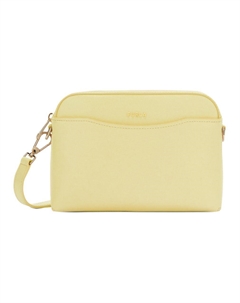 Женская мини-сумка через плечо из коровьей кожи желтого цвета Furla