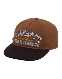 Хлопковая бейсболка унисекс белая, Brown Carhartt wip