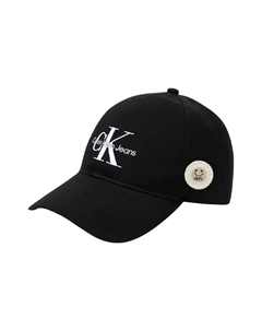 Хлопковая бейсболка унисекс черная, Black Calvin klein