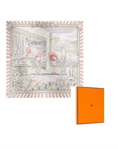 HERMES Шёлковый шарф, Pink Apricot Hermès