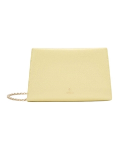 Кожаная мини сумка через плечо женская желтая Furla