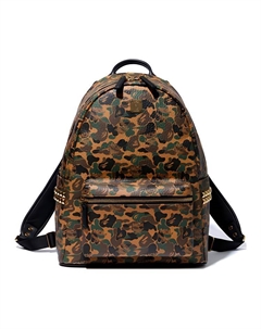 Кожаный рюкзак унисекс черный A bathing ape®