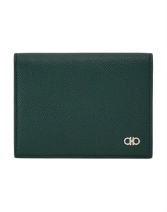 Гаучини Кожаный картхолдер унисекс зелёный Ferragamo