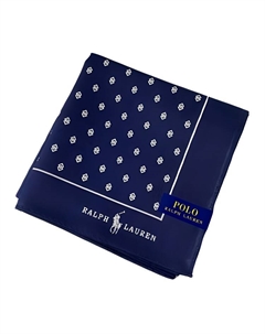 Шёлковый шарф унисекс синий, Blue Polo ralph lauren