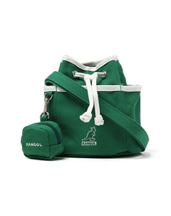 Хлопковая сумка через плечо унисекс зеленая Kangol
