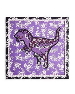 Шёлковый шарф женский фиолетовый, Purple Coach