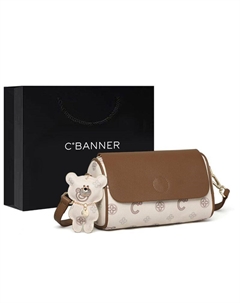 Синтетическая кожаная сумка через плечо, White & Brown C°banner