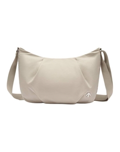 Женская наплечная сумка через плечо из нейлона экрю, Ecru Descente