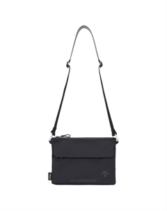 Синий вельветовый наплечный рюкзак унисекс черный, Black Descente