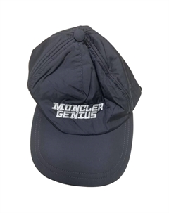 Хлопковая бейсболка унисекс черная, Black Moncler