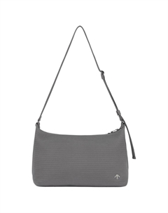 Вязаная жаккардовая сумка через плечо женская серая, Gray Descente