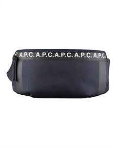 Мужская поясная сумка из хлопка темно-синего цвета A.p.c.